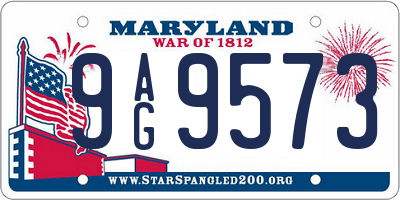 MD license plate 9AG9573
