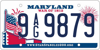 MD license plate 9AG9879