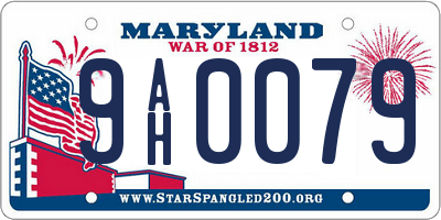MD license plate 9AH0079
