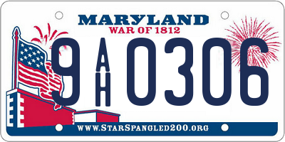 MD license plate 9AH0306