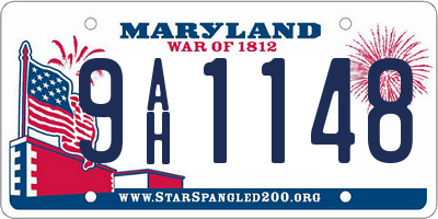 MD license plate 9AH1148