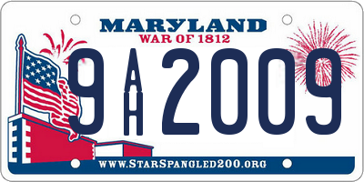 MD license plate 9AH2009