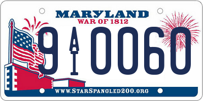 MD license plate 9AI0060