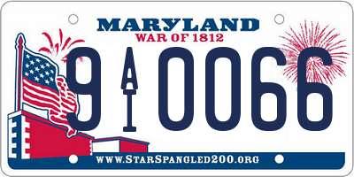 MD license plate 9AI0066