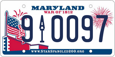 MD license plate 9AI0097