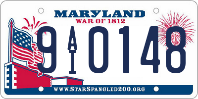 MD license plate 9AI0148