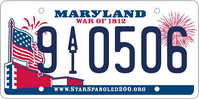 MD license plate 9AI0506