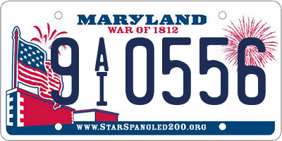MD license plate 9AI0556