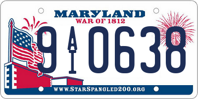 MD license plate 9AI0638