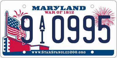 MD license plate 9AI0995