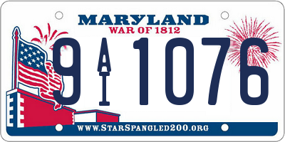 MD license plate 9AI1076