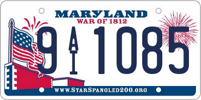 MD license plate 9AI1085