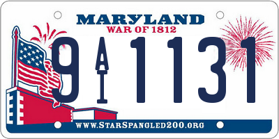 MD license plate 9AI1131