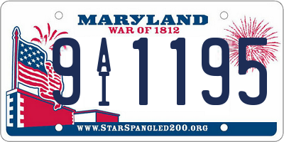 MD license plate 9AI1195