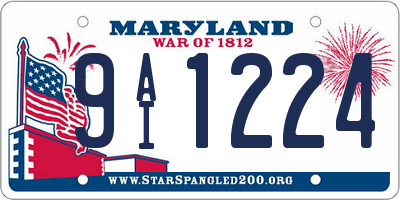 MD license plate 9AI1224