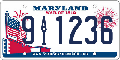 MD license plate 9AI1236