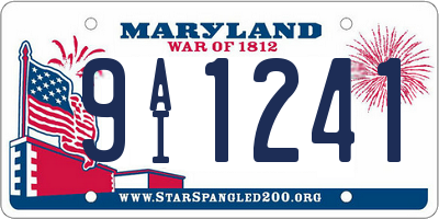 MD license plate 9AI1241