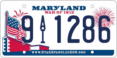 MD license plate 9AI1286
