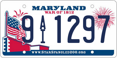 MD license plate 9AI1297