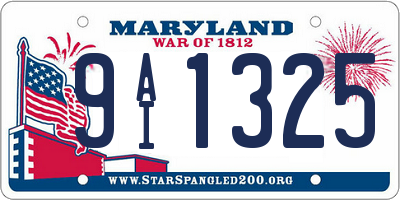 MD license plate 9AI1325