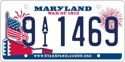 MD license plate 9AI1469
