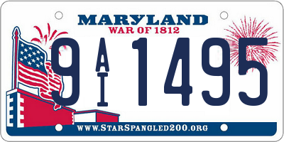 MD license plate 9AI1495