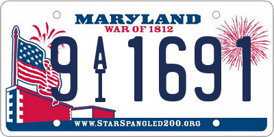 MD license plate 9AI1691