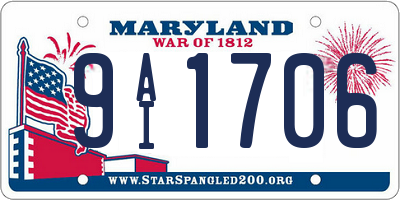 MD license plate 9AI1706