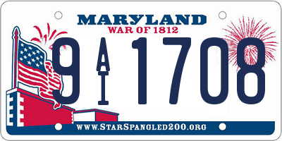 MD license plate 9AI1708