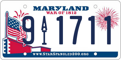 MD license plate 9AI1711