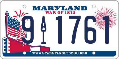MD license plate 9AI1761