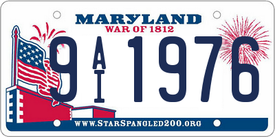 MD license plate 9AI1976