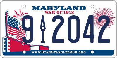 MD license plate 9AI2042