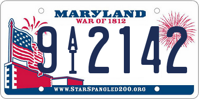 MD license plate 9AI2142