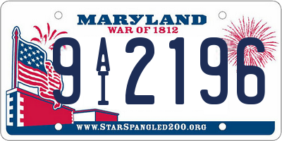 MD license plate 9AI2196