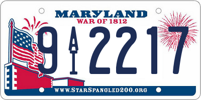 MD license plate 9AI2217