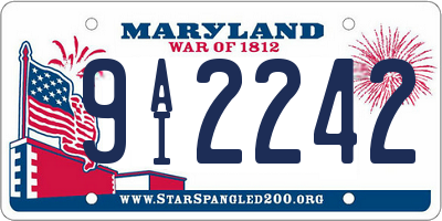 MD license plate 9AI2242