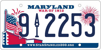 MD license plate 9AI2253