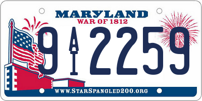 MD license plate 9AI2259