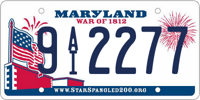 MD license plate 9AI2277