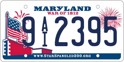 MD license plate 9AI2395