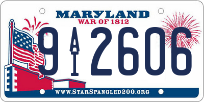 MD license plate 9AI2606