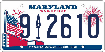 MD license plate 9AI2610