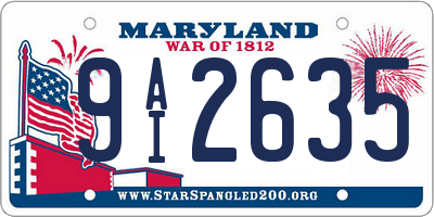 MD license plate 9AI2635