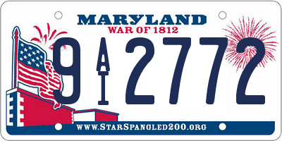 MD license plate 9AI2772