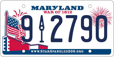 MD license plate 9AI2790