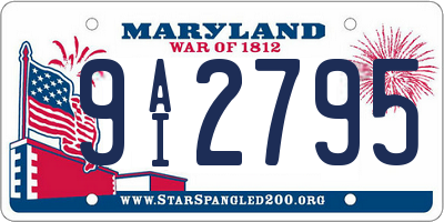 MD license plate 9AI2795