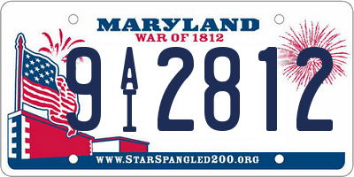 MD license plate 9AI2812