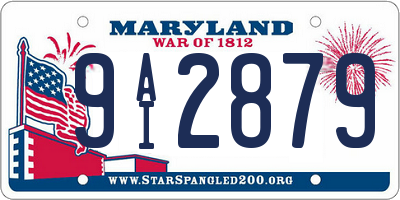 MD license plate 9AI2879