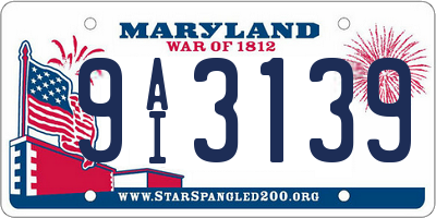 MD license plate 9AI3139
